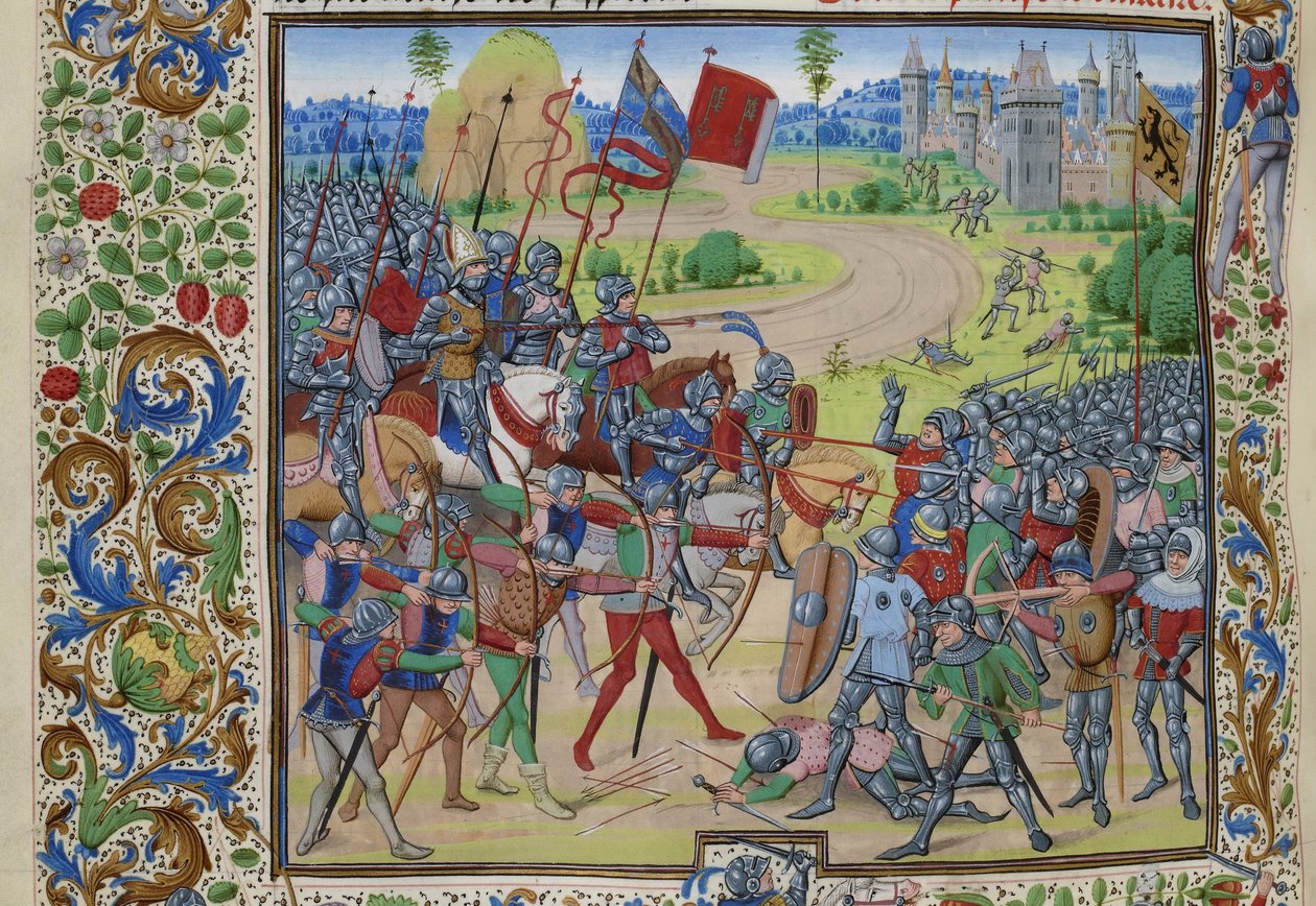 De Slag bij Duinkerken op 25 Mei 1383, ca. 1470-1475 door Loyset Liedet