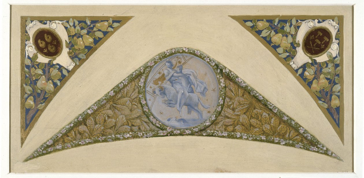 Schets voor de bankettrap in het stadhuis van Parijs: Bélier, ca. 1888 -1898 door Luc Oliver Merson