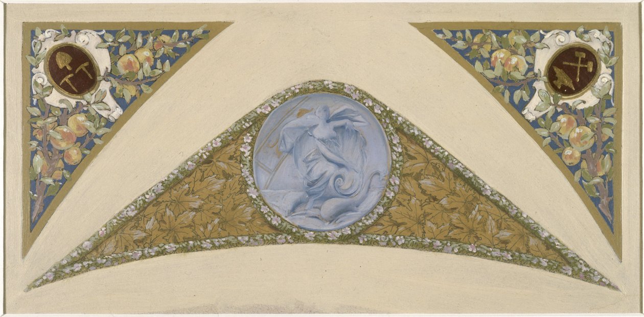 Schets voor de Feesttrap in het Stadhuis van Parijs: Poisson, tussen 1888 en 1898 door Luc Oliver Merson