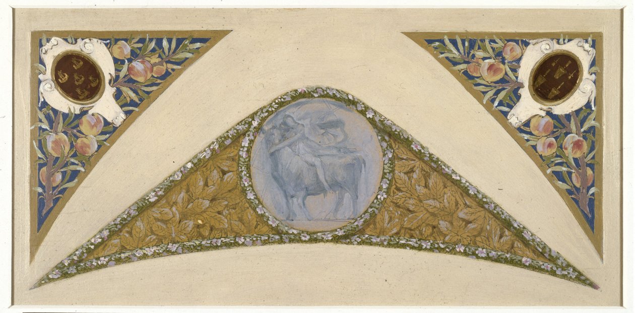 Schets voor de feestelijke trap van het Hôtel de Ville de Paris: Stier, ca. 1888-1898 door Luc-Oliver Merson