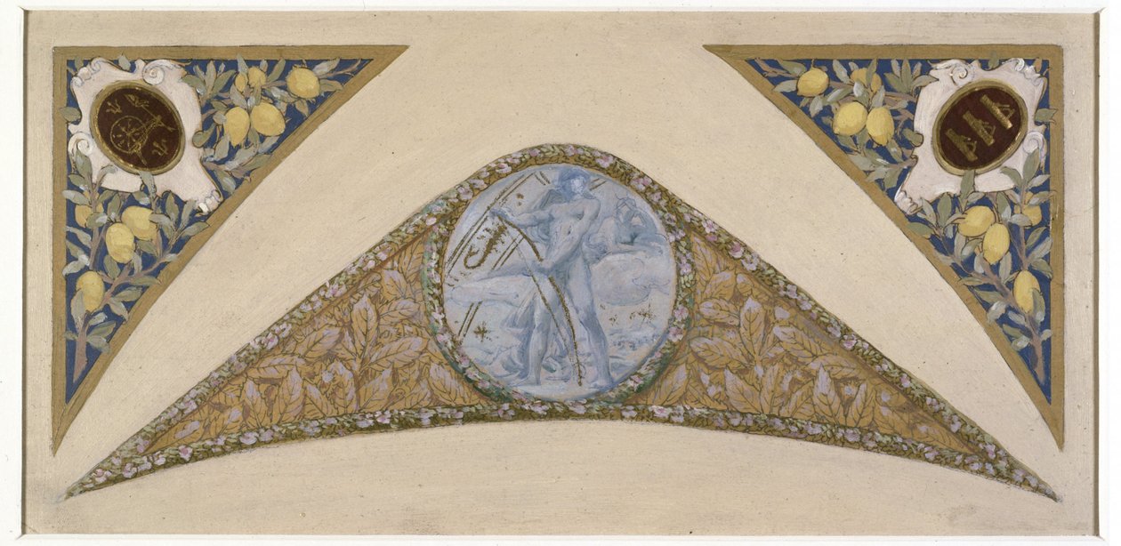 Schets voor de Feesttrap in het Stadhuis van Parijs: Kreeft, tussen 1888 en 1898 door Luc Oliver Merson