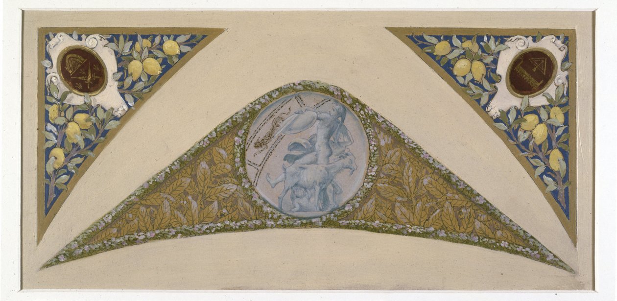 Schets voor de Fêtes-trap in het Stadhuis van Parijs: Capricorne, tussen 1888 en 1898 door Luc Oliver Merson