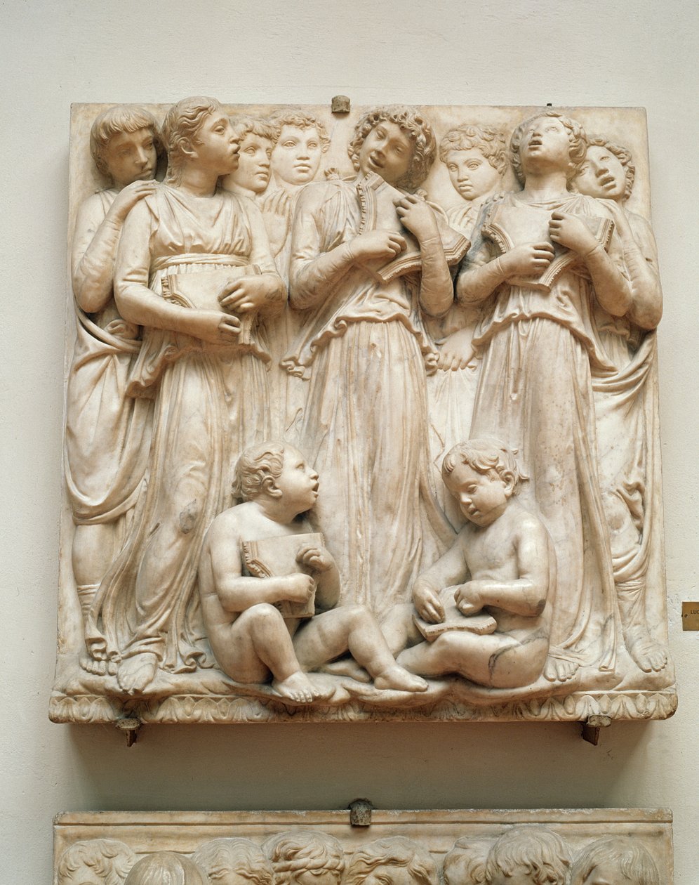 Zingende engelen, reliëf van de Cantoria, c.1432-38 door Luca Della Robbia