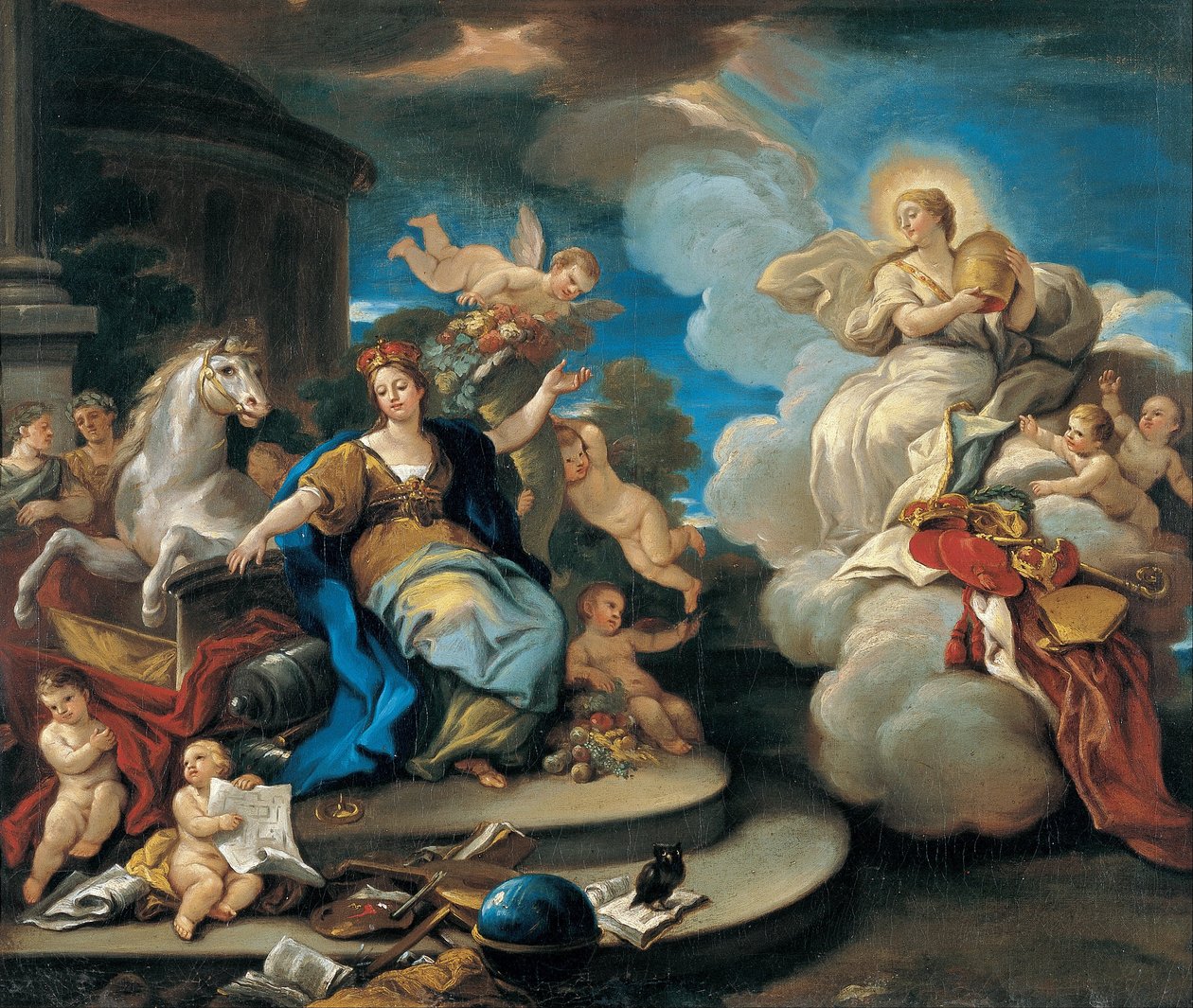 Serie van de vier delen van de wereld. Europa door Luca Giordano