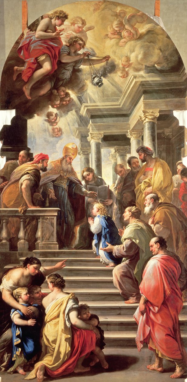 De Presentatie van de Maagd in de Tempel door Luca Giordano