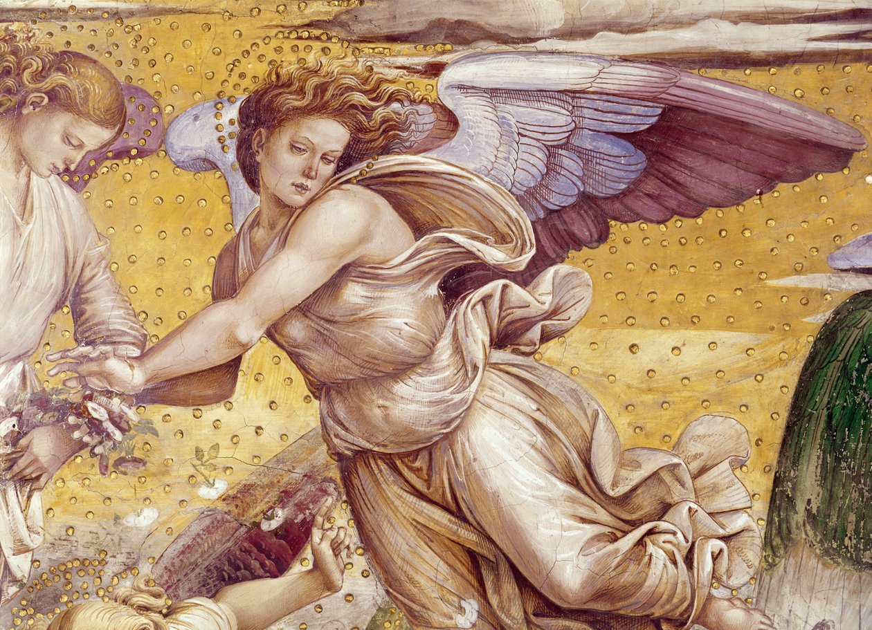 Detail van de Uitverkorenen in het Paradijs, uit de Kapel van de Madonna di San Brizio, 1499-1504 door Luca Signorelli