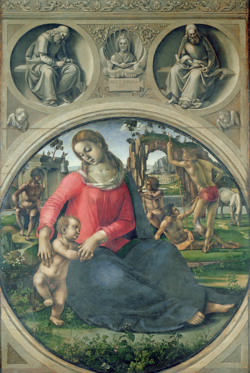 Madonna en kind, 1490-95 door Luca Signorelli