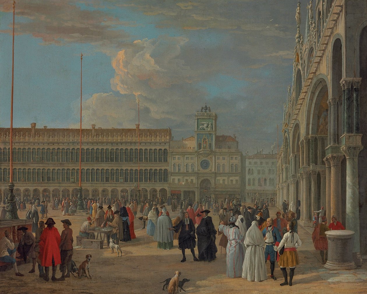 Uitzicht op het San Marcoplein met de Torre dell