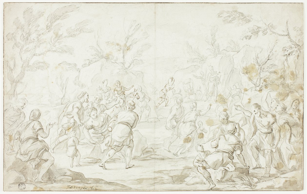 Mozes slaat op de rots door Luca Giordano