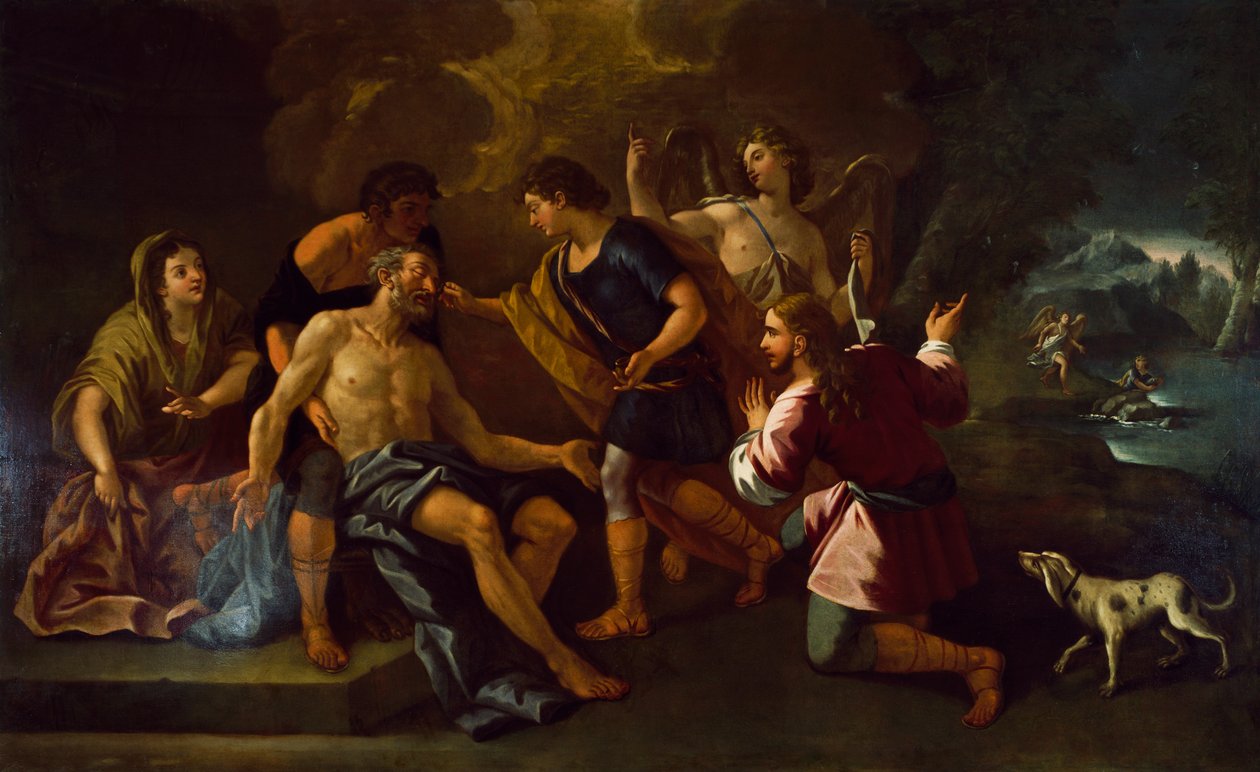 Schilderij door Luca Giordano bewaard in het stadhuis van Alvito, Lazio, Italië door Luca Giordano