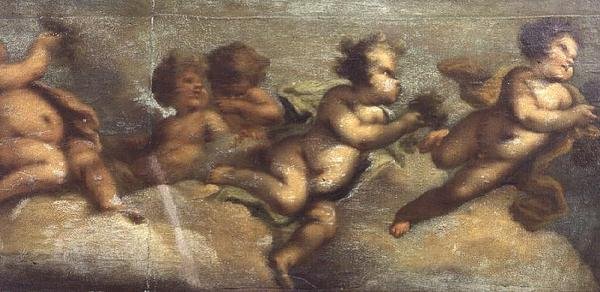 Putti die spelen (detail) door Luca Giordano