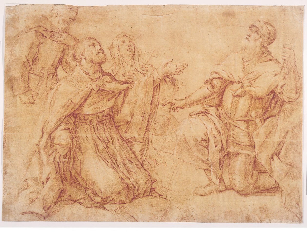Heiligen Augustinus, Nicolaas van Tolentino, Teresa en Willem door Luca Giordano