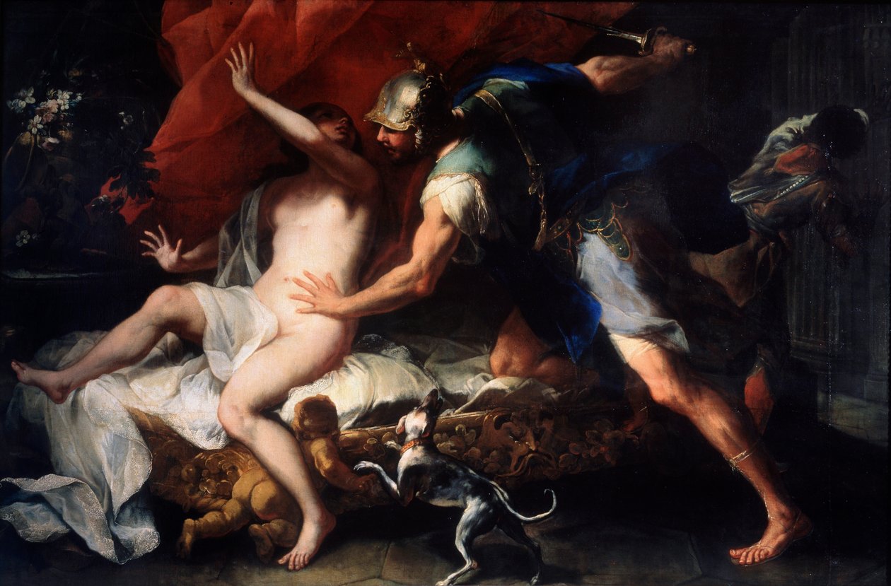 Tarquinius en Lucretia door Luca Giordano