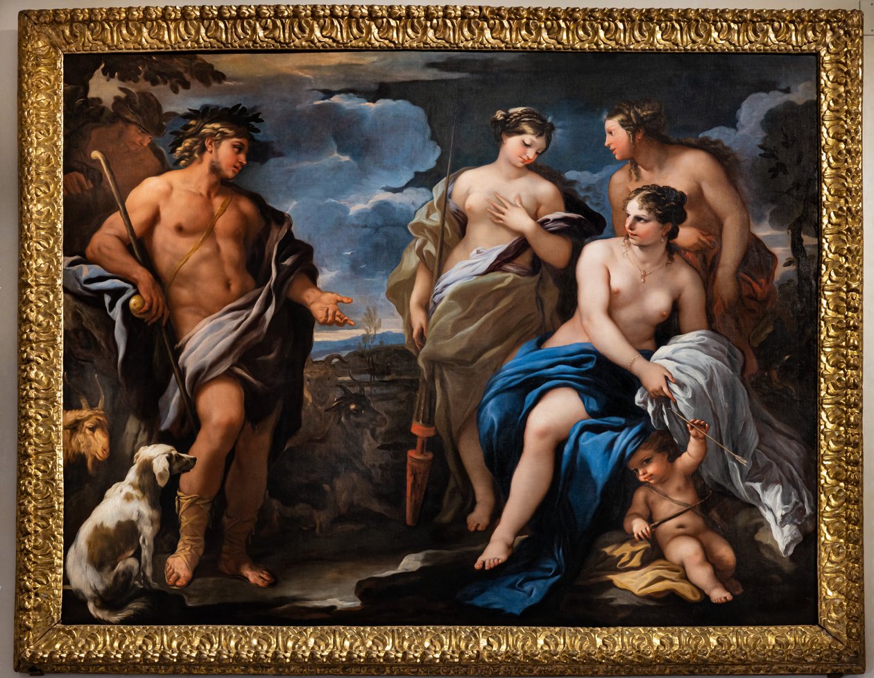Het oordeel van Paris door Luca Giordano