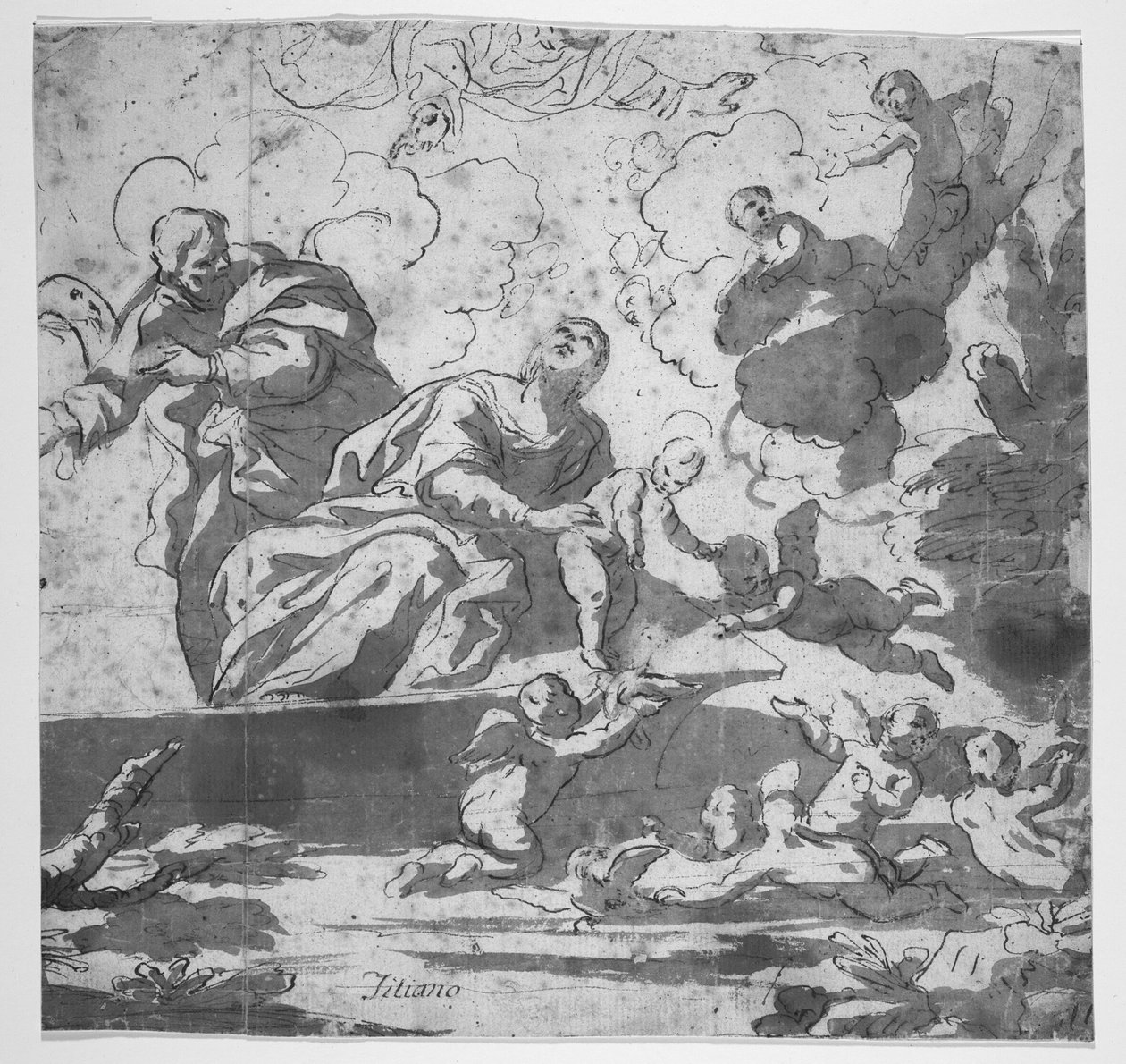 De oversteek van de Nijl tijdens de vlucht naar Egypte door Luca Giordano