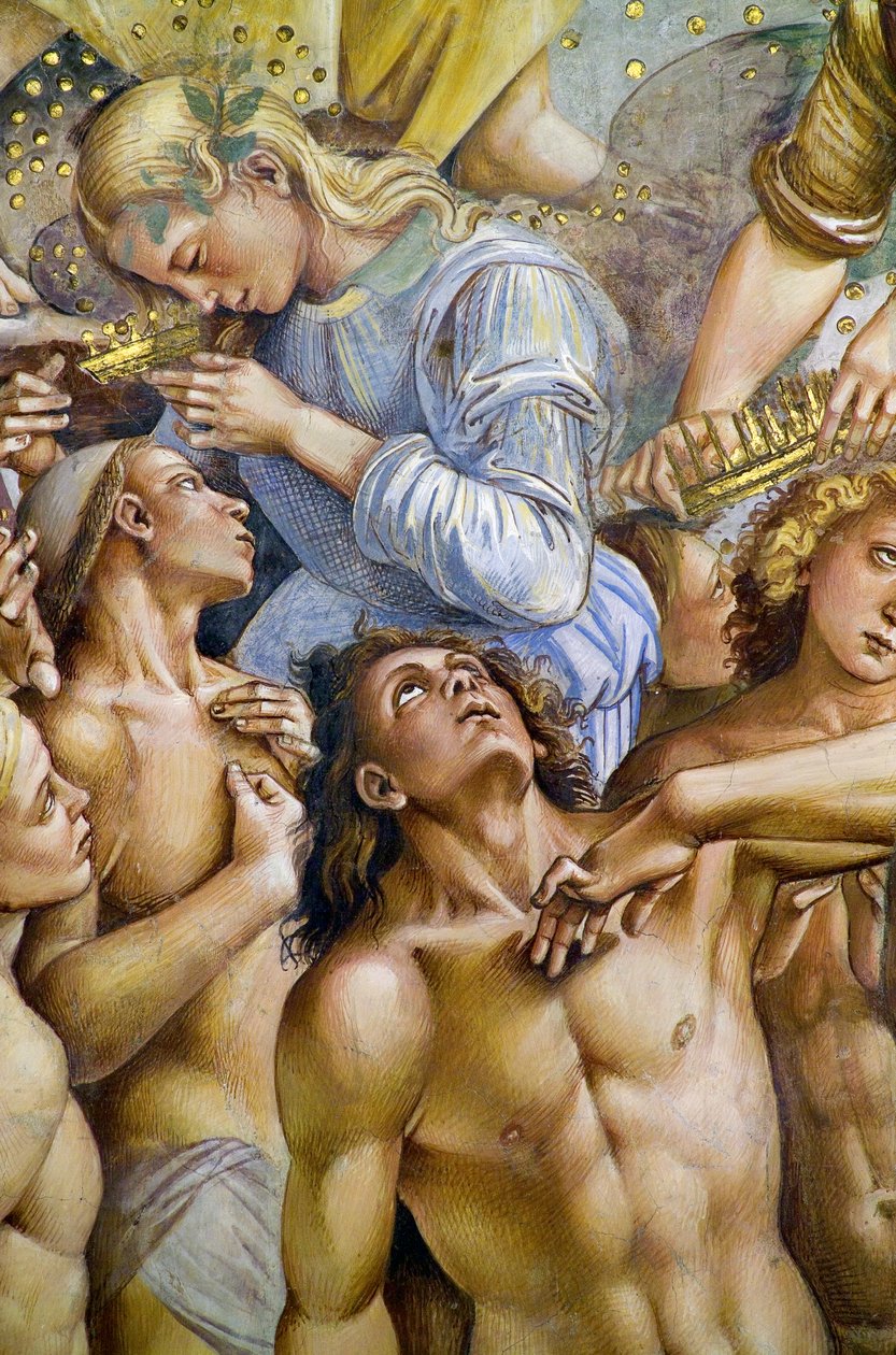 Uitverkorenen, uit het Laatste Oordeel fresco cyclus door Luca Signorelli