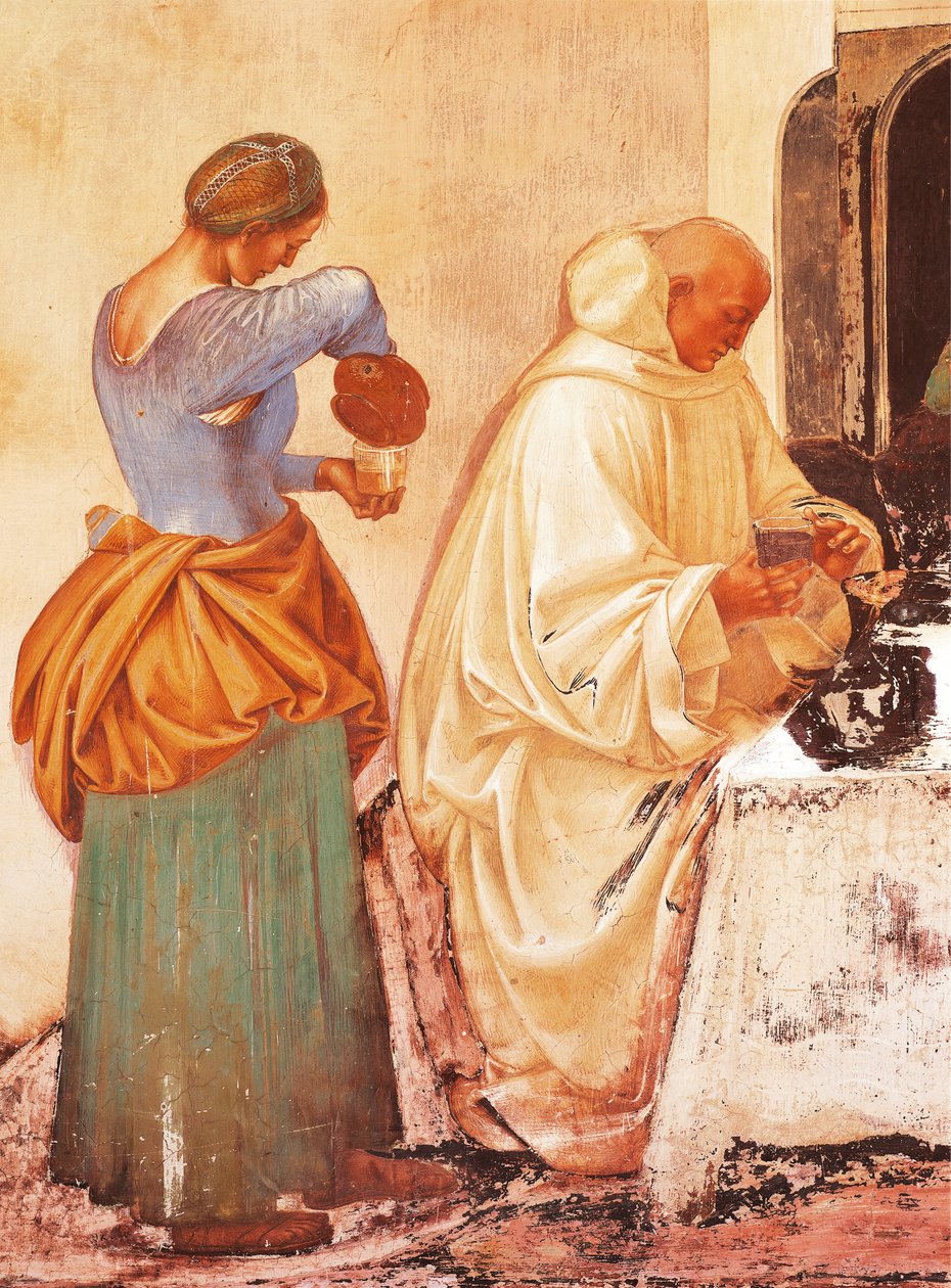 Verhalen van Sint Benedictus, fresco, Klooster van Sint Benedictus, Abdij van Monte Oliveto Maggiore door Luca Signorelli