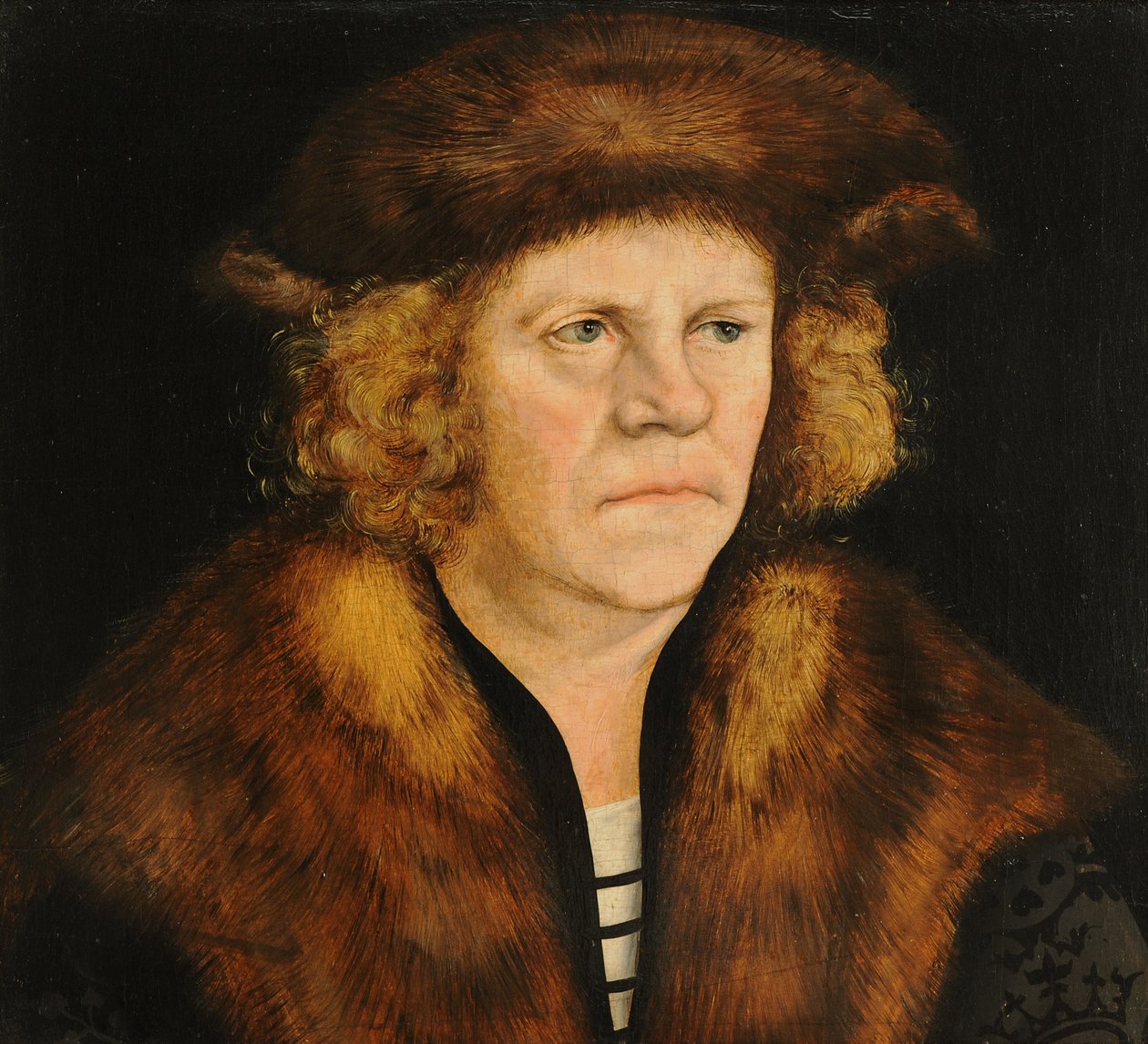 Portret van een Man in een Bruine Pelsbarett door Lucas Cranach the Elder