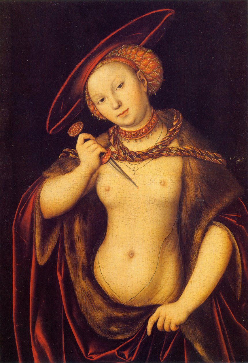 Lucretia door Lucas Cranach the Elder