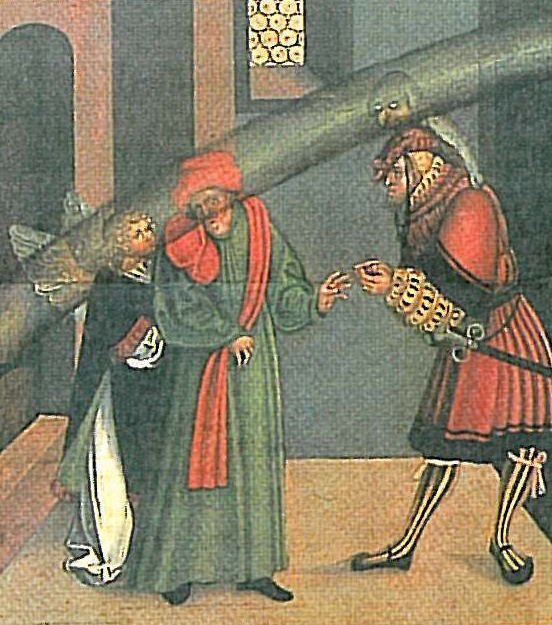 De Tien Geboden tweede Gebod (detail) door Lucas Cranach the Elder