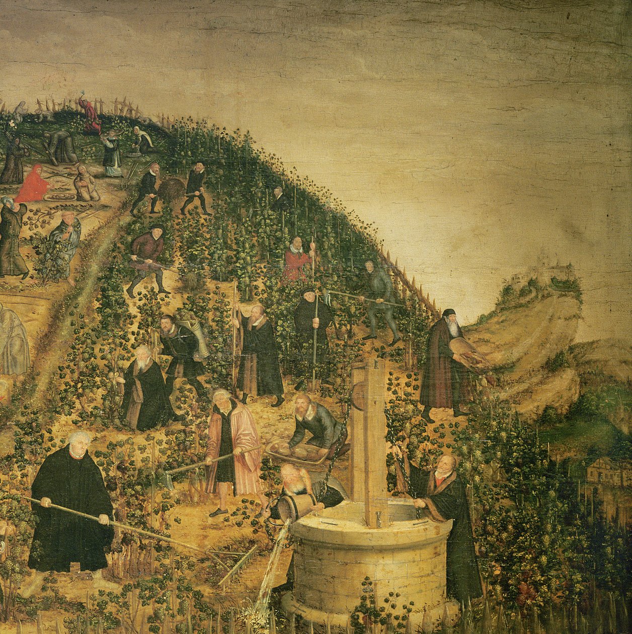 De Wijngaard van de Heer, 1569 (detail) door Lucas Cranach the Younger