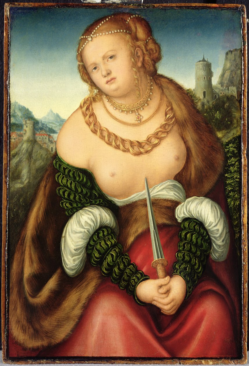 De Dood van Lucretia door Lucas studio of Cranach