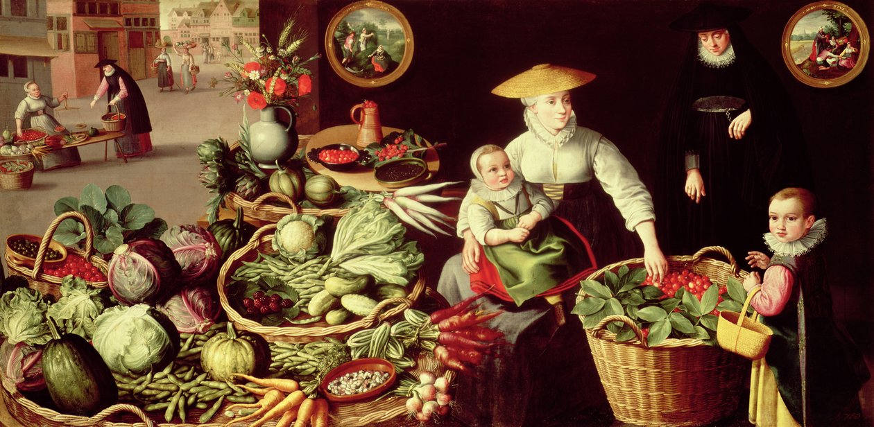 Groentemarkt door Lucas van Valckenborch