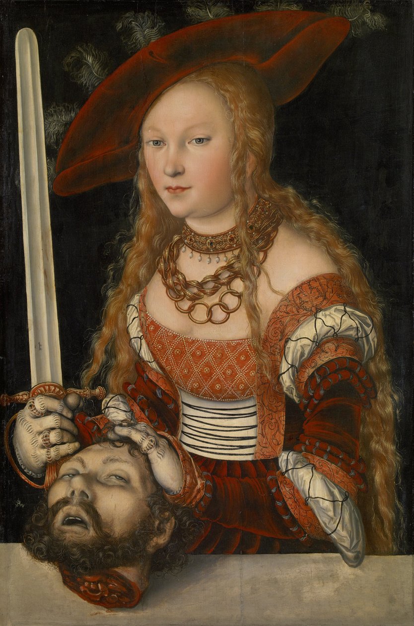 Judith met het hoofd van Holofernes door Lucas Cranach the Elder