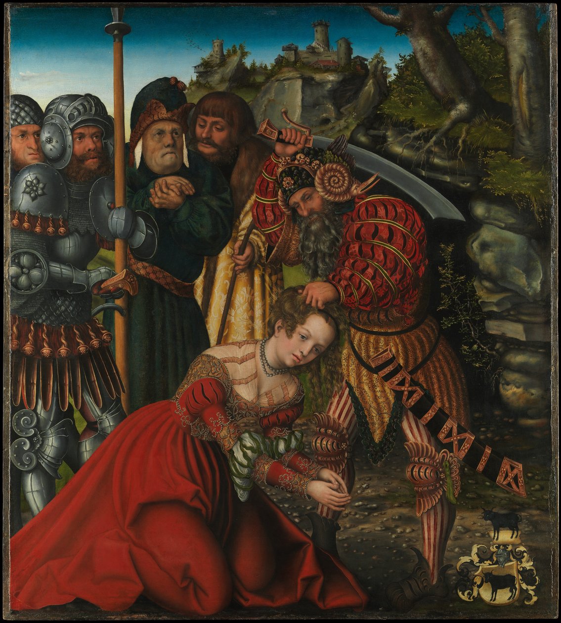 Duits: Das Martyrium der Heiligen Barbara Het martelaarschap van de heilige Barbara door Lucas Cranach the Elder
