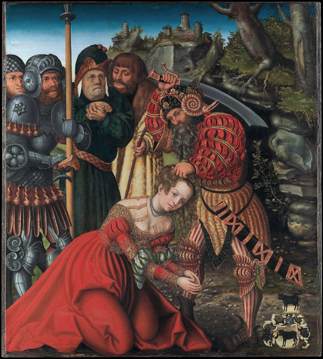 Duits: Das Martyrium der Heiligen Barbara Het martelaarschap van de heilige Barbara door Lucas Cranach the Elder