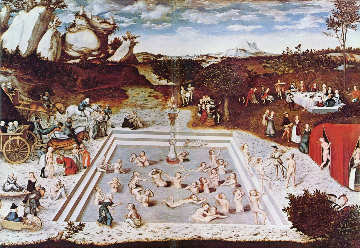 Duits: Der Jungbrunnen De fontein van de jeugd door Lucas Cranach the Elder