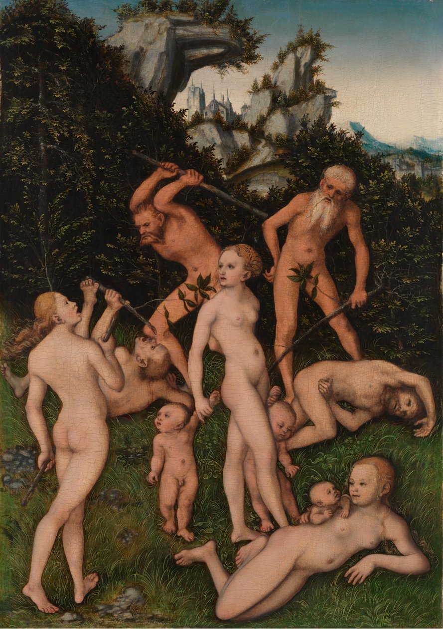 Duits: Primitives Volk De vruchten van jaloezie (Het einde van het Zilveren Tijdperk) door Lucas Cranach the Elder