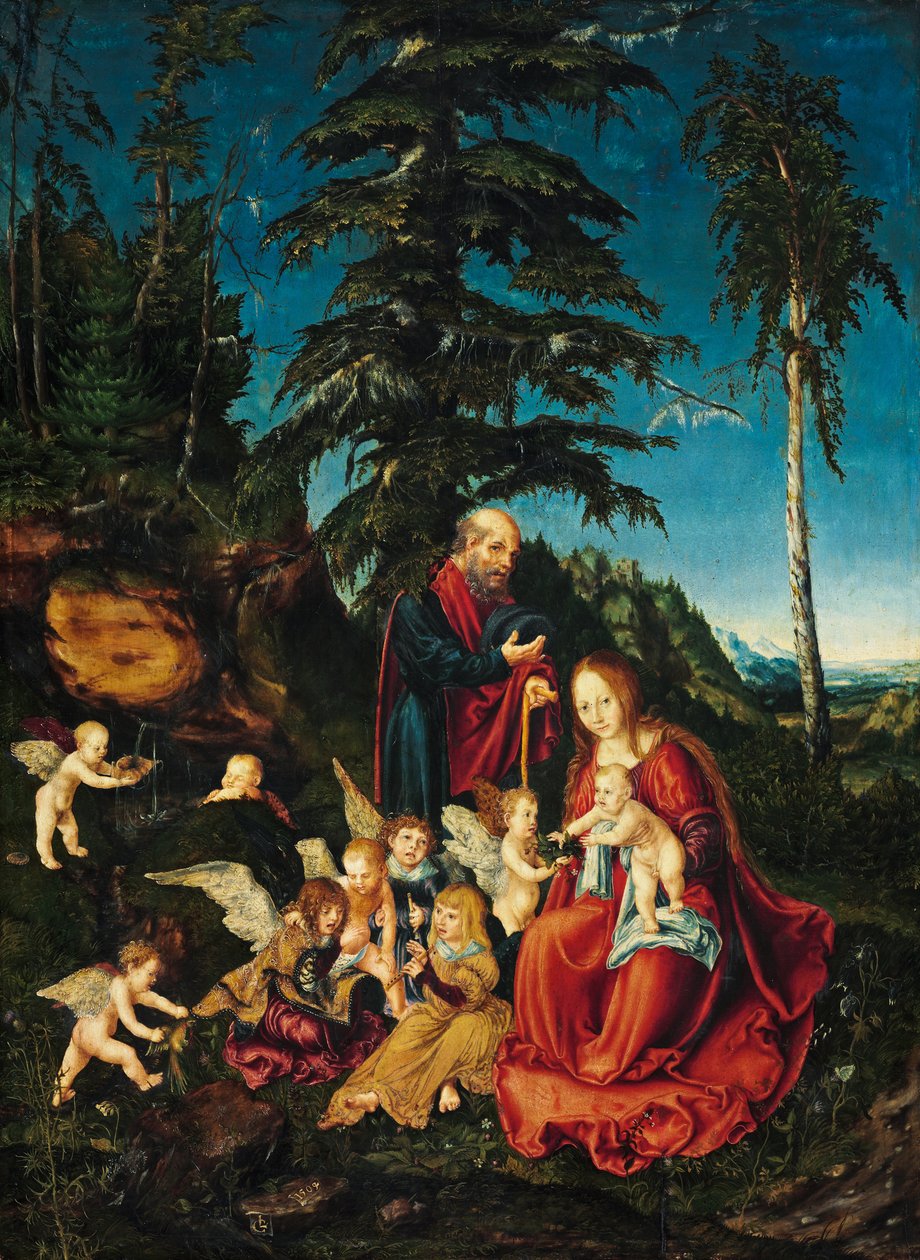 Duits: Rust op de vlucht naar Egypte Rust op de vlucht naar Egypte door Lucas Cranach the Elder