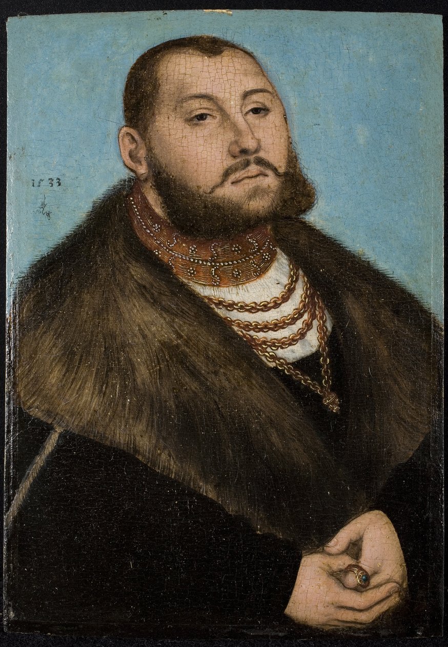Johann Frederik I, Keurvorst van Saksen 1503-1554 door Lucas Cranach the Elder