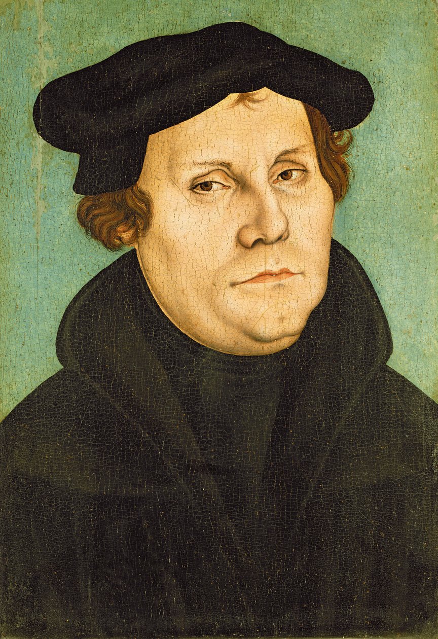 Luther als professor, 1529 door Lucas Cranach the Elder