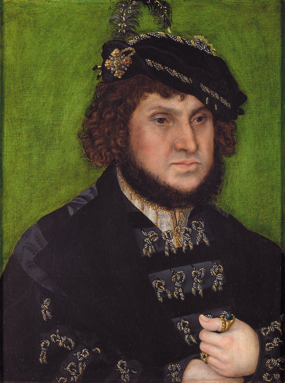 Portret van Johann de Standvastige door Lucas Cranach the Elder