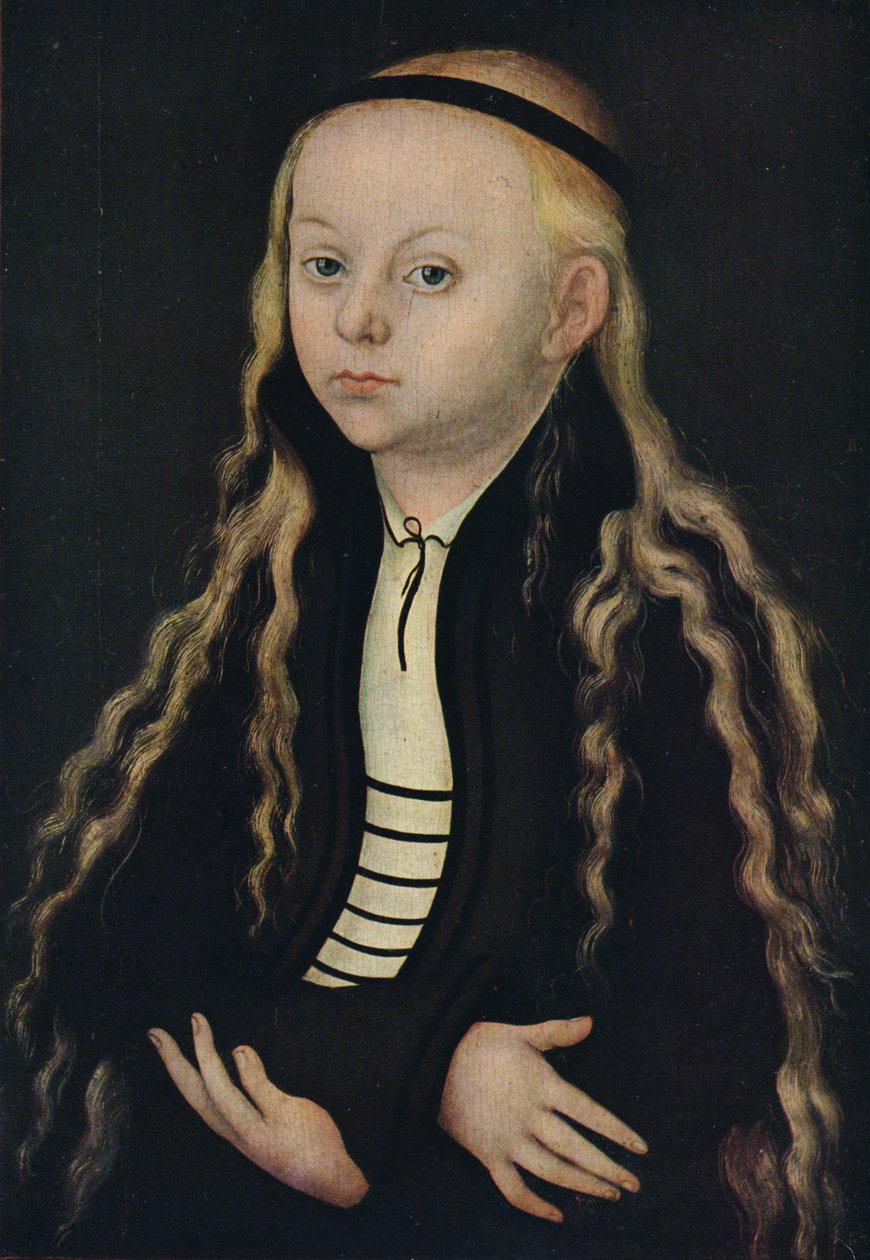 Portret van een jong meisje, 16e eeuw, 1939 door Lucas Cranach the Elder