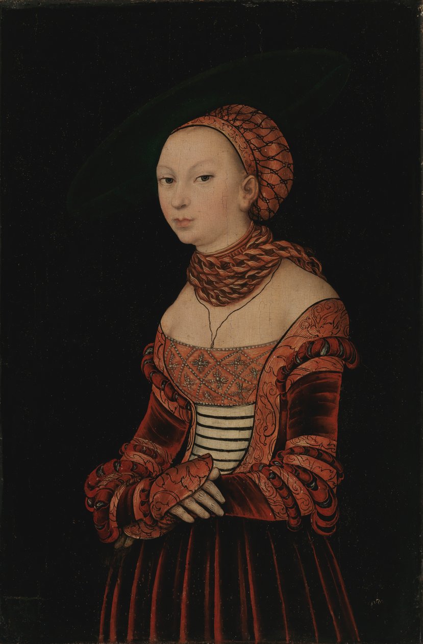 Portret van een jonge vrouw, 1525 door Lucas Cranach the Elder
