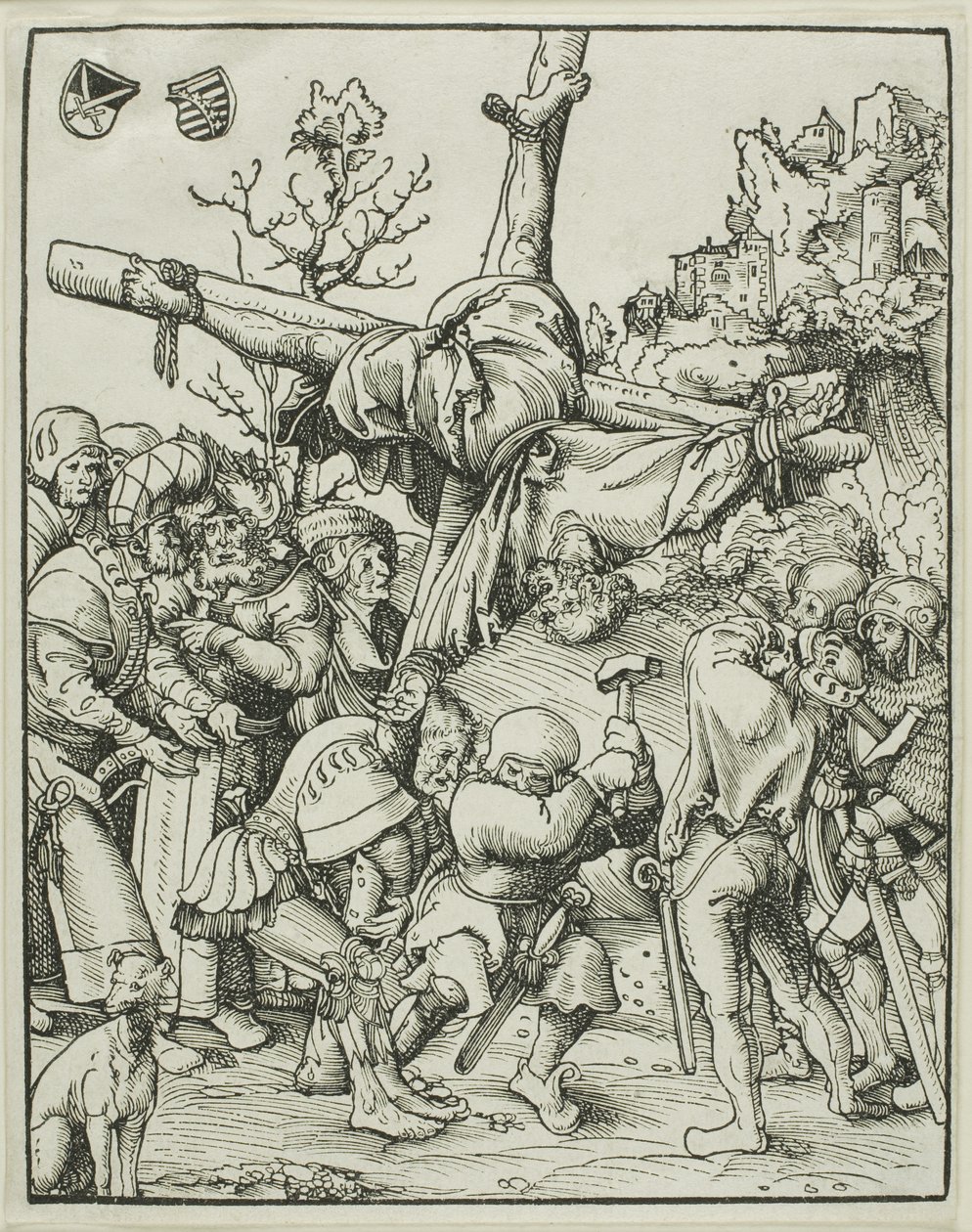 Sint Petrus, uit Het martelaarschap van de apostelen door Lucas Cranach the Elder