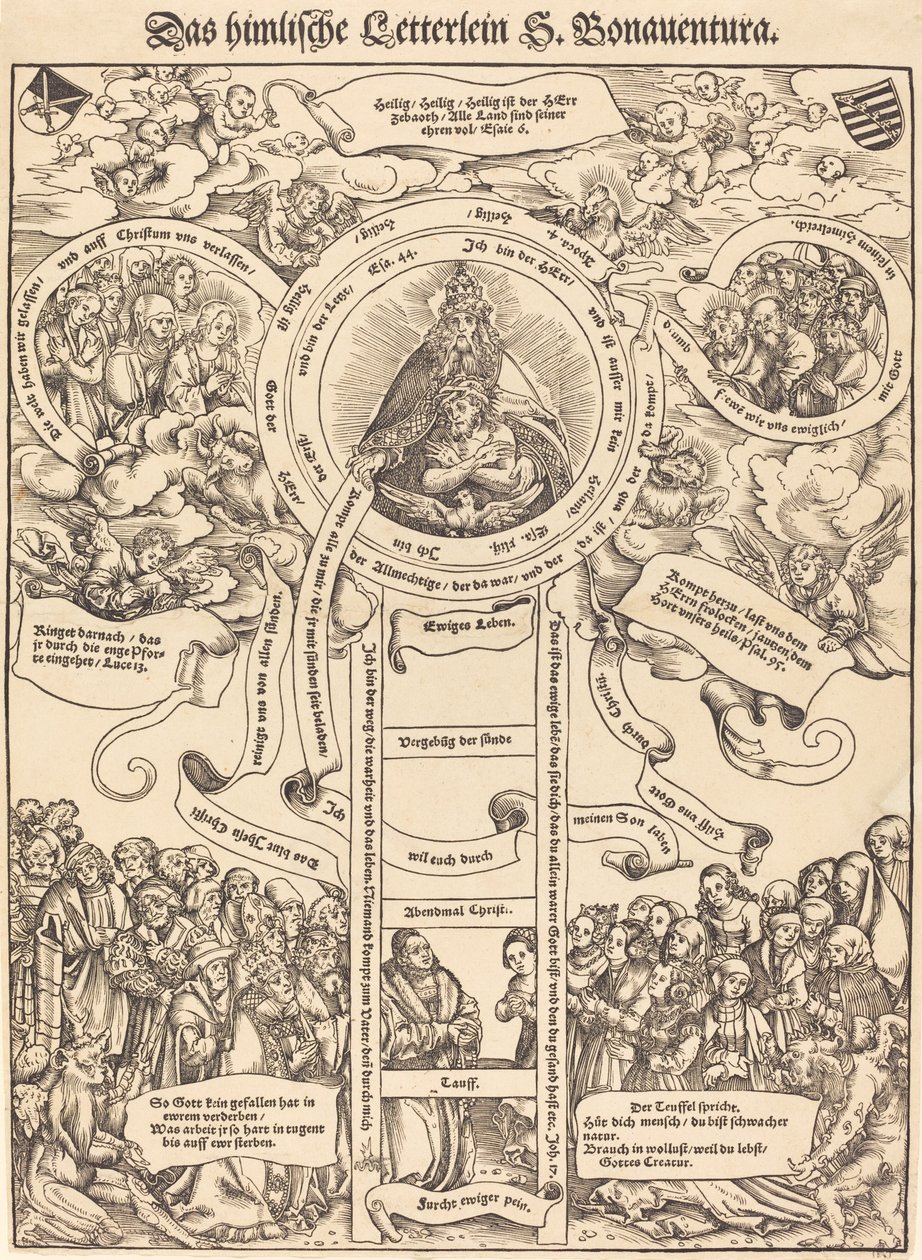 De Hemelse Ladder van Sint Bonaventura door Lucas Cranach the Elder