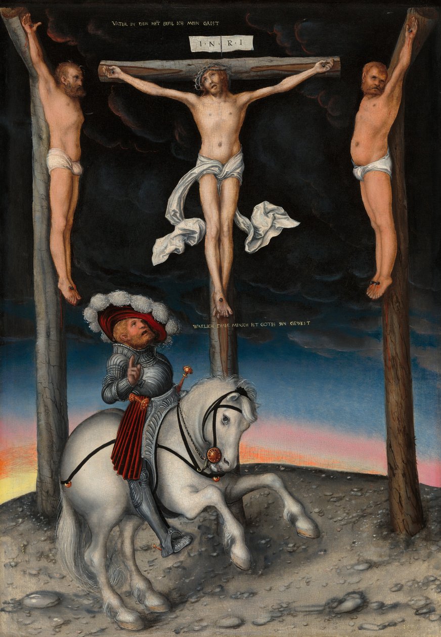 De Kruisiging met de Bekeerde Centurion, 1536 door Lucas Cranach the Elder