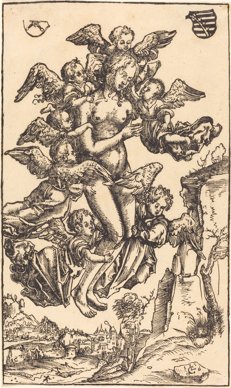 De Extase van Sint Maria Magdalena door Lucas Cranach the Elder