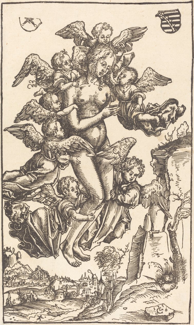 De Extase van Sint Maria Magdalena door Lucas Cranach the Elder