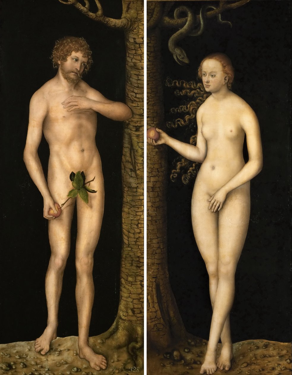 De zondeval van de mens door Lucas Cranach the Elder