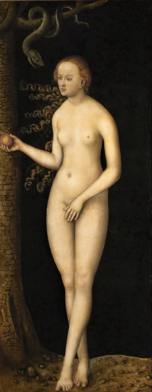 De zondeval van de mens door Lucas Cranach the Elder