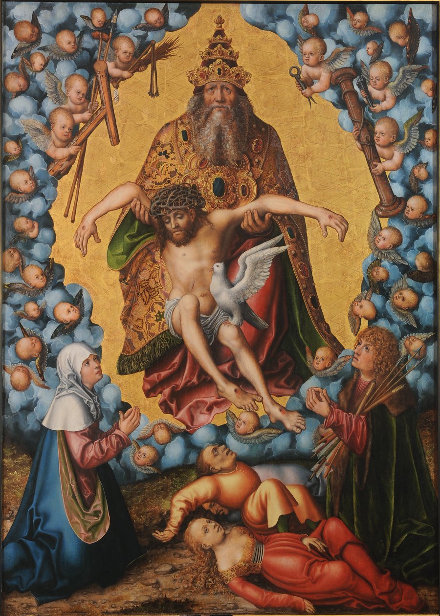 De Heilige Drie-eenheid door Lucas Cranach the Elder