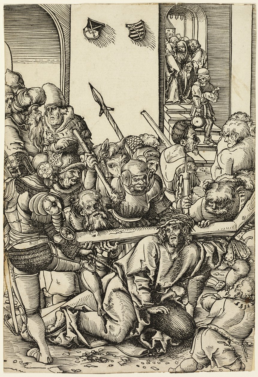 De weg naar Golgotha, uit de Passie door Lucas Cranach the Elder
