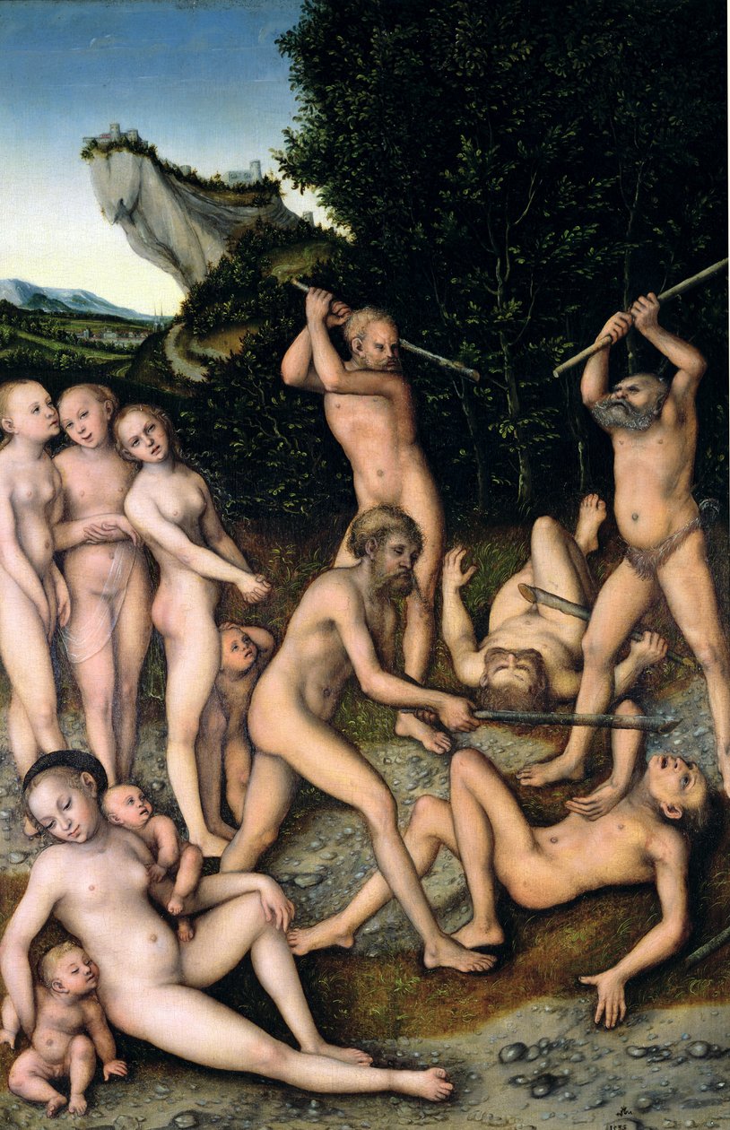 De Zilveren Eeuw of De Gevolgen van Jaloezie, 1535 door Lucas Cranach the Elder