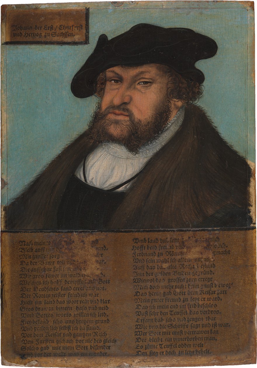 Johann I (1468-1532), de Constante, keurvorst van Saksen door Lucas Cranach the Elder and workshop