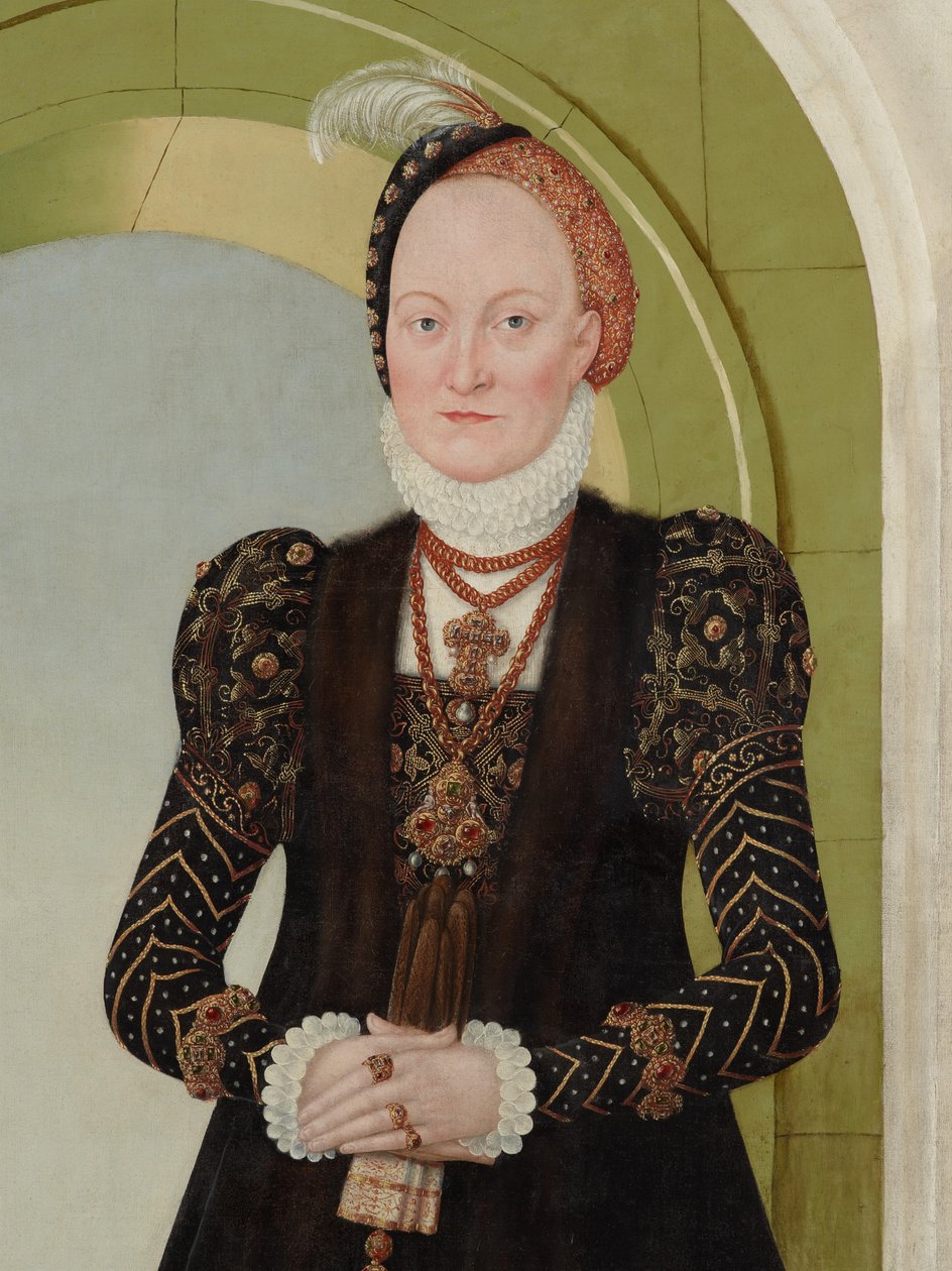 Anna van Denemarken, hertogin van Saksen door Lucas Cranach the Younger